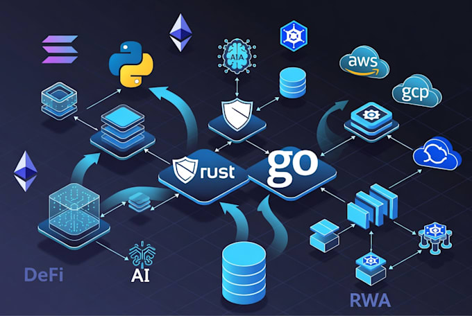 develop high performance ai blockchain backend with rust go python