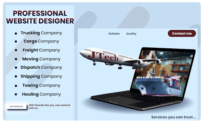 create logistic website, and trucking website with tracking