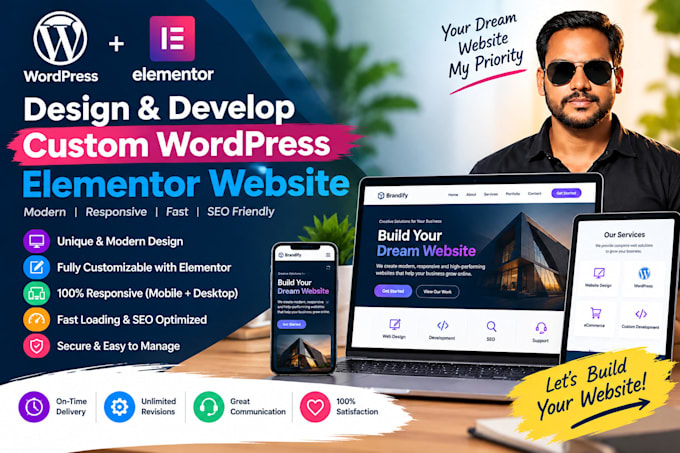 design and develop a custom wordpress elementor website