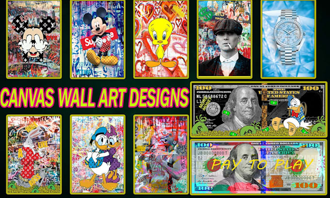 create trendy, unique canvas wall art design