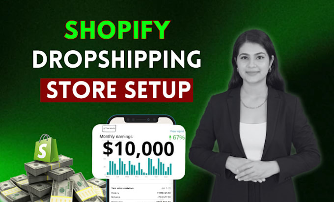 build shopify store or shopify dropshipphing store with full automation and SEO