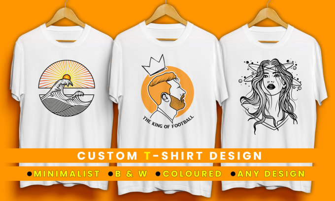 Big Deals! I will create perfect custom minimalist t shirt design