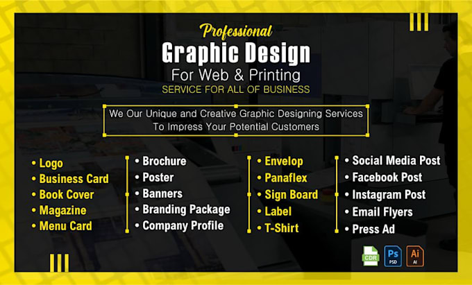 do graphic design for printing specialist