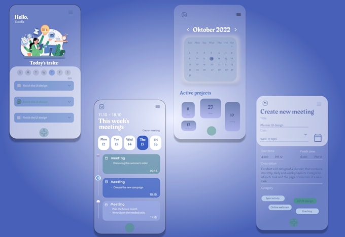 Create ui ux design for a mobile app on figma by Mbelousova | Fiverr