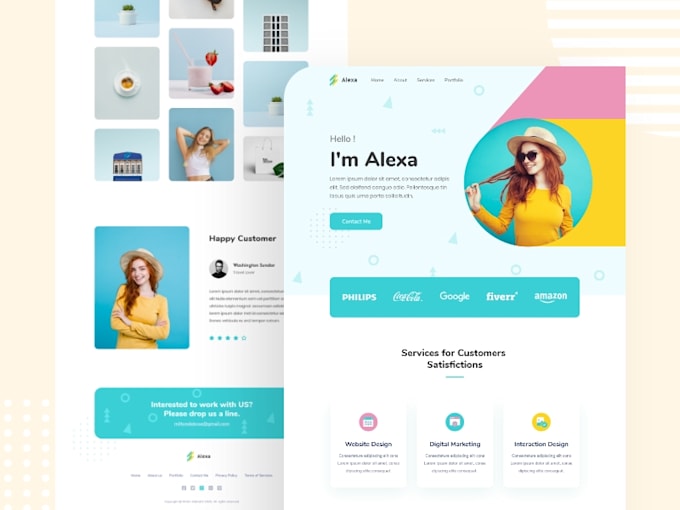 Design a portfolio website with html and css by Mdfaisaluddinbd | Fiverr