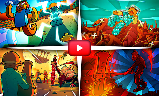 draw an actually good gaming cartoon youtube thumbnail
