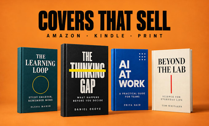 design a professional bestseller book cover or kindle cover for amazon