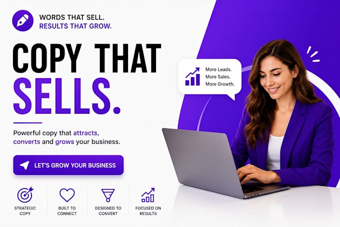 create sales or ad copy social media copywriting sales funnel landing page copy