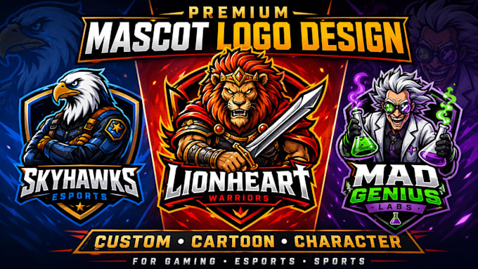 design a premium mascot cartoon logo character