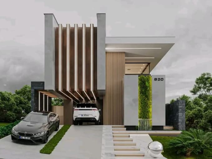 design and render 3d exterior for your house, building
