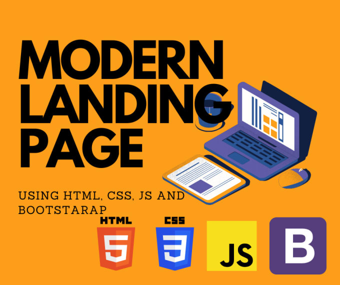 Create a responsive landing page using html, css, and bootstrap by ...