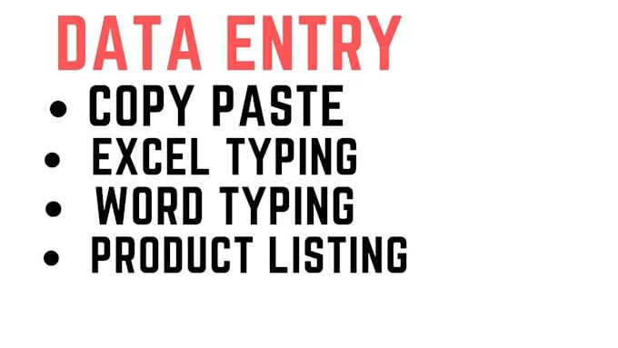 Do data entry, copy paste, excel entry and designing work by Moorthi_r ...