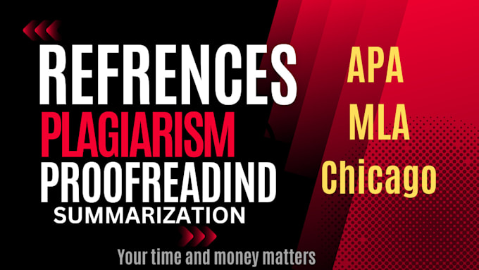 do reference listing, plagiarism proofreading