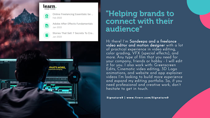do professional video editing and post productions