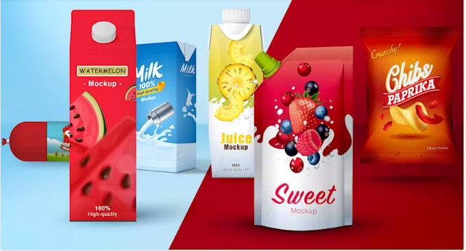 Make modern food product packaging label in 24h by Hassanb2 | Fiverr