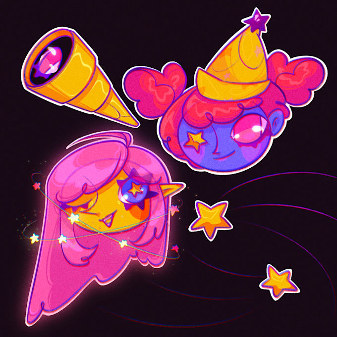 create colourful illustrations in my cartoon style