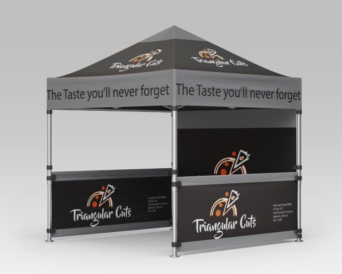 Design an exquisite promotional tent, flag, table cover and a tent ...