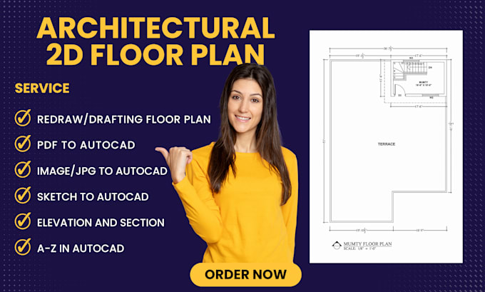 draw 2d floor plan for real estate agent in 3 hours