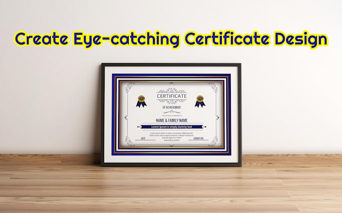 Create eye catching certificate design by Sabihatabassum8 Fiverr