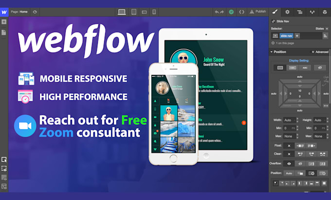 create, modify or rebuild your webflow website