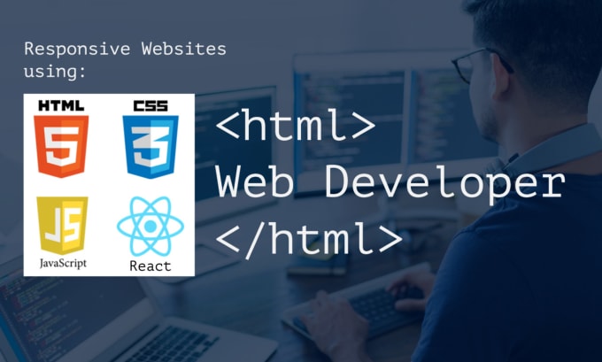 Create responsive websites using html css javascript and react by ...