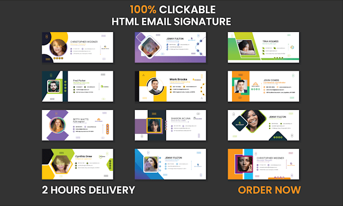 do custom clickable HTML email signature, gmail, etc in 2hr