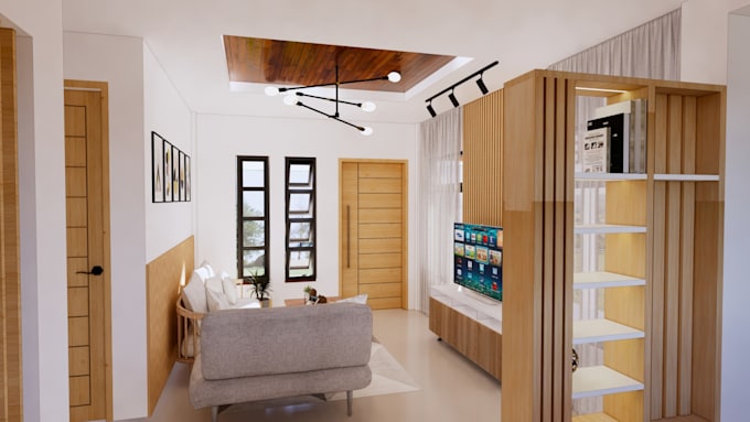create 3d visualization, exterior and interior