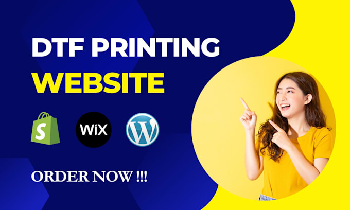 design a professional pod or dtf printing website for 2025
