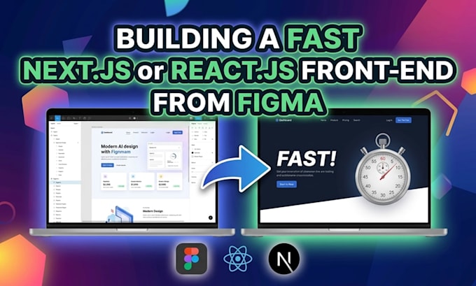build a fast next js or react js front end from figma