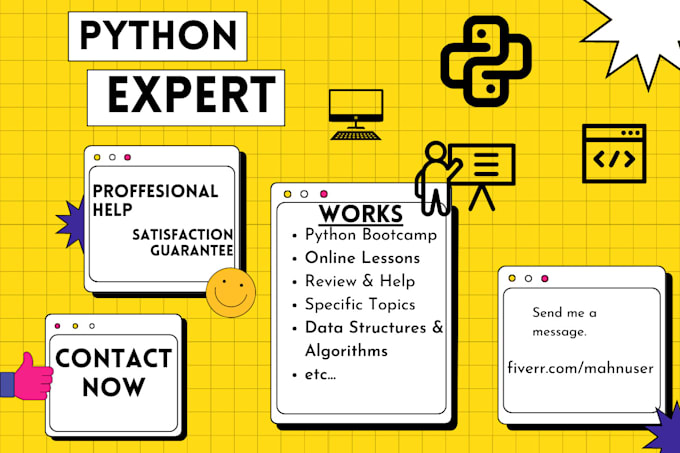 Help you to learn python with lessons and complete bootcamps by ...