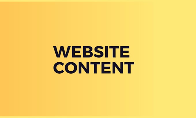 write content for your website