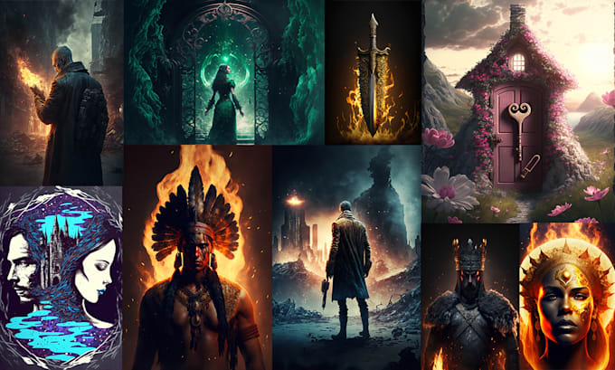 Hot Deals! I will generate character, fantasy landscape, digital art by midjourney  for $20
