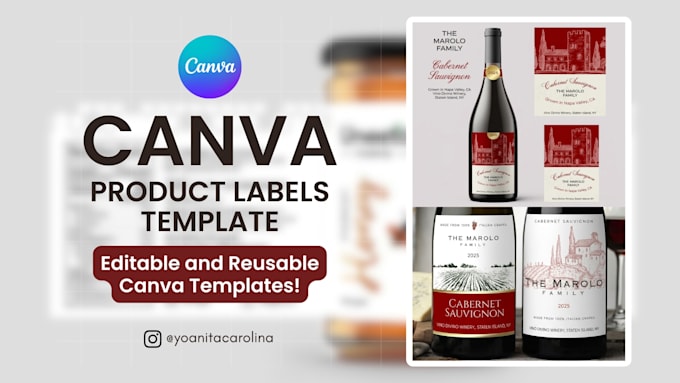 design a simple custom product sticker label in canva
