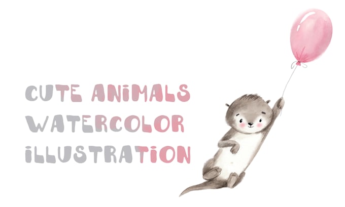 watercolor illustrations of cute animals