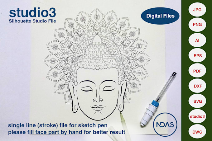 create a single line design for pen plotter