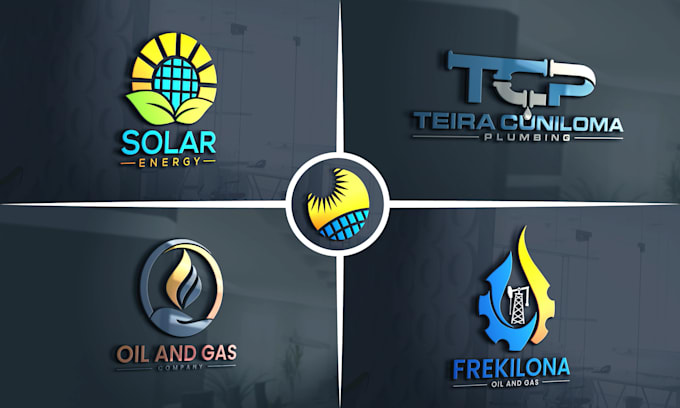 design plumbing, heating, air hvac oil gas and electric solar logo