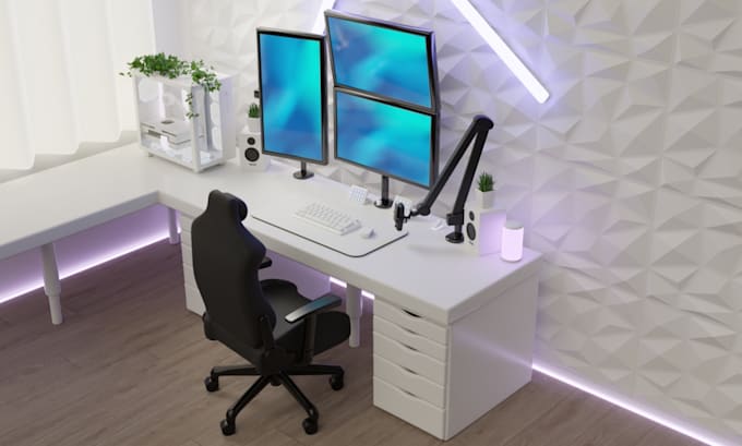 illustrate your workspace and setups in 3d