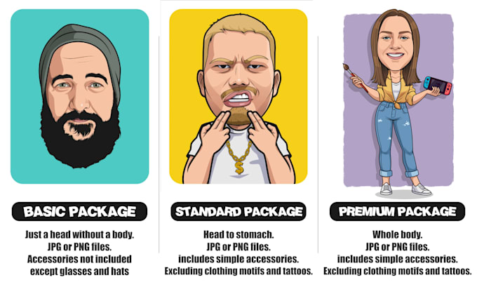 make big head cartoon caricature from your face