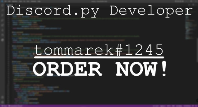 Custom develop python discord bot by Tommarek_cz | Fiverr