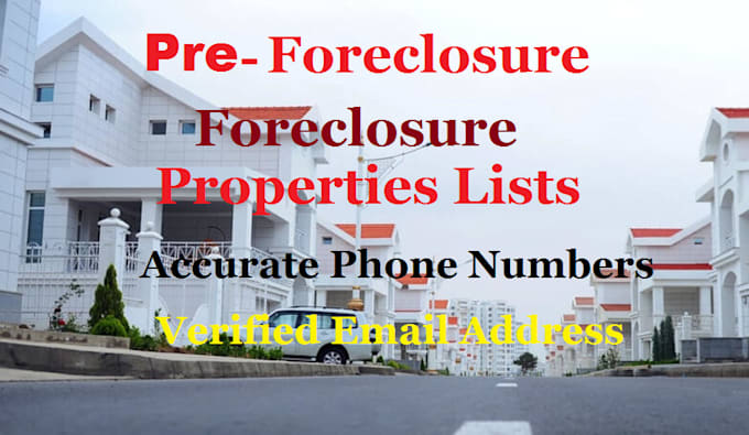 provide foreclosure, pre foreclosure real estate lead for investors