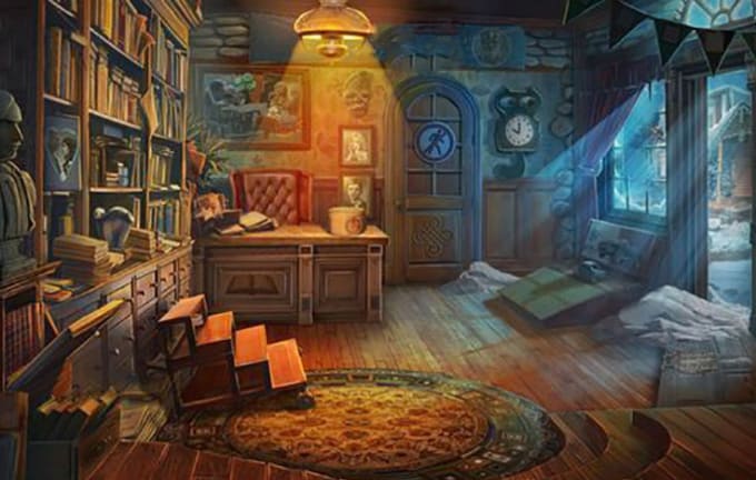 Draw anime background for game, visual novel and interior design by ...
