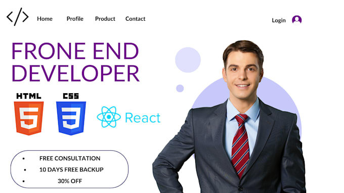 Do front end web development in react and javascript by Webcafe1 | Fiverr