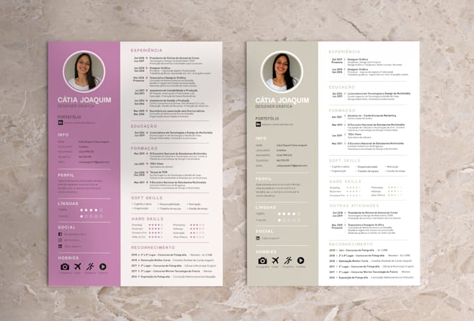create your professional minimalist CV or resume