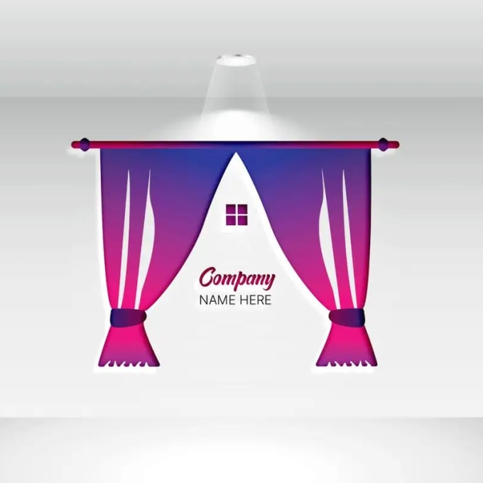 make awesome curtains minimalist company logo