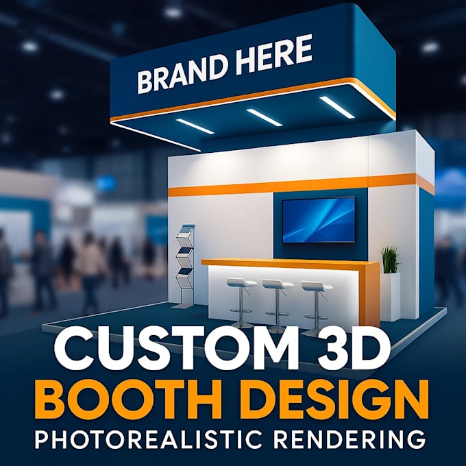 design an eye catching 3d exhibition booth and trade show stand