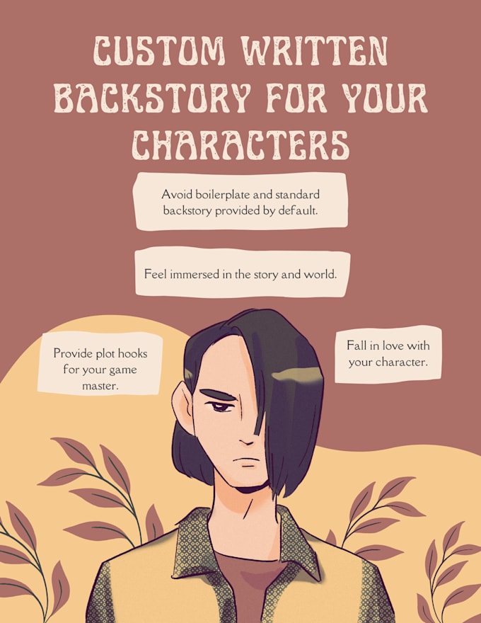 Write a character backstory for use in your games by Wdrewlandis Fiverr