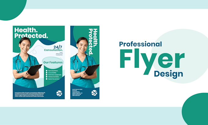 design attractive medical, product or business flyer