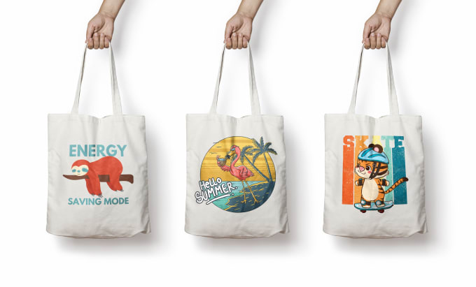 Progettare borsa tote in tela personalizzata, shopping bag e sacchetto di  carta