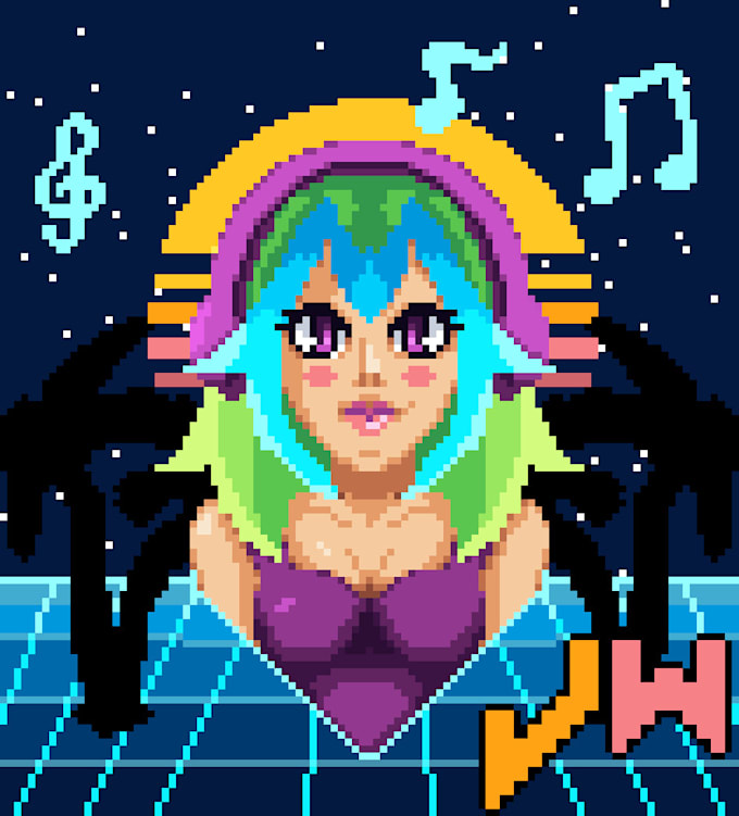Create portrait pixel art based on your description by Jamw0lf Fiverr