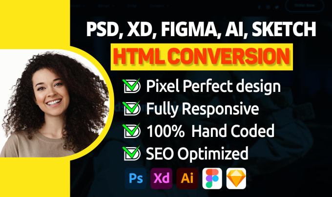 Do convert psd to html responsive website using html css js by Shopify ...